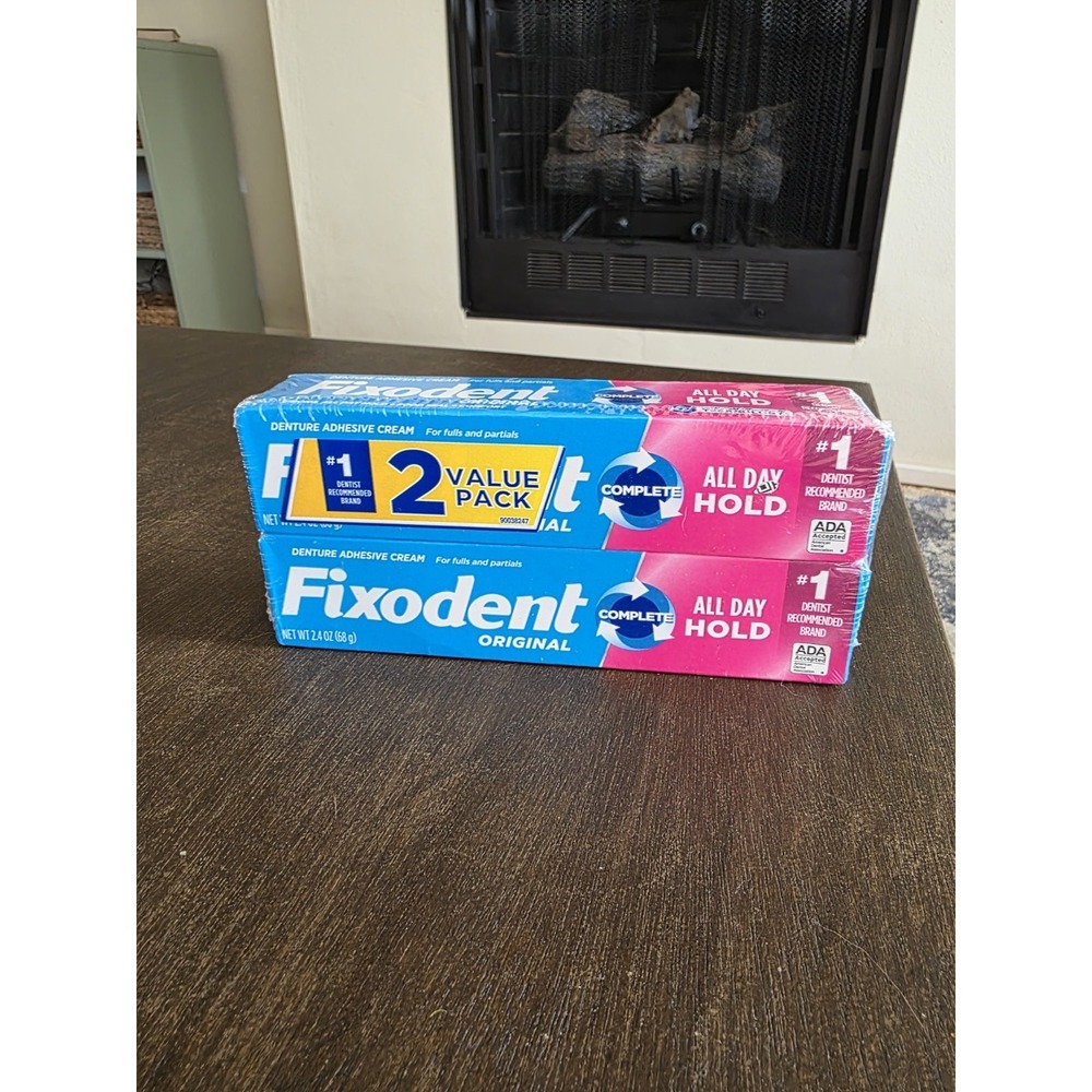 (Pack of 2) Fixodent Complete Original Denture Adhesive Cream 2.4 oz|